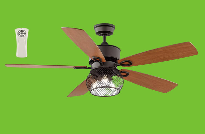 KICHLER Clermont 52" Satin Natural Bronze with Walnut/Cherry Blades With Light and Remote