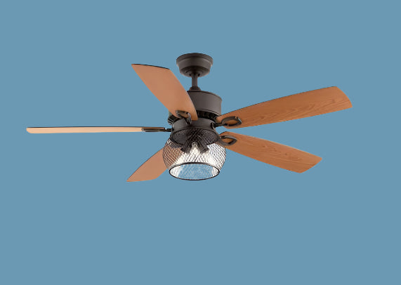 KICHLER Clermont 52" Satin Natural Bronze with Walnut/Cherry Blades With Light and Remote