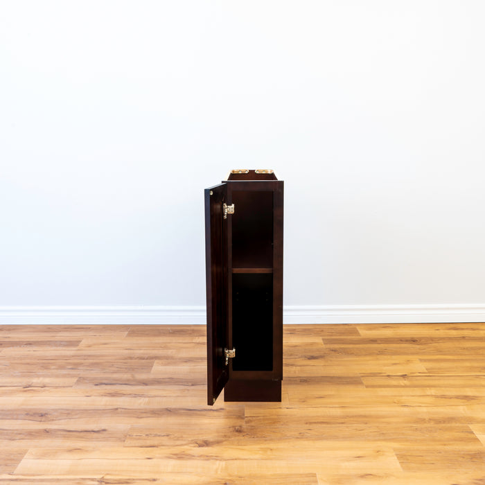 Rockwood 9" End Base and Shelf Cabinet -Chocolate Mahogany
