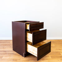 EMDB21 RockWood Kitchens Base Cabinet 3 Drawers