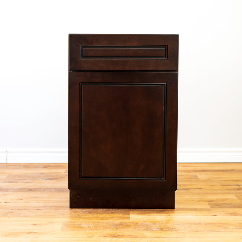 Canada Kitchens Base Cabinet with One Drawer - Mahogany