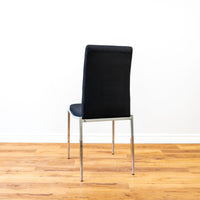 Hazel Side Chair- Keystone Black Chrome Legs