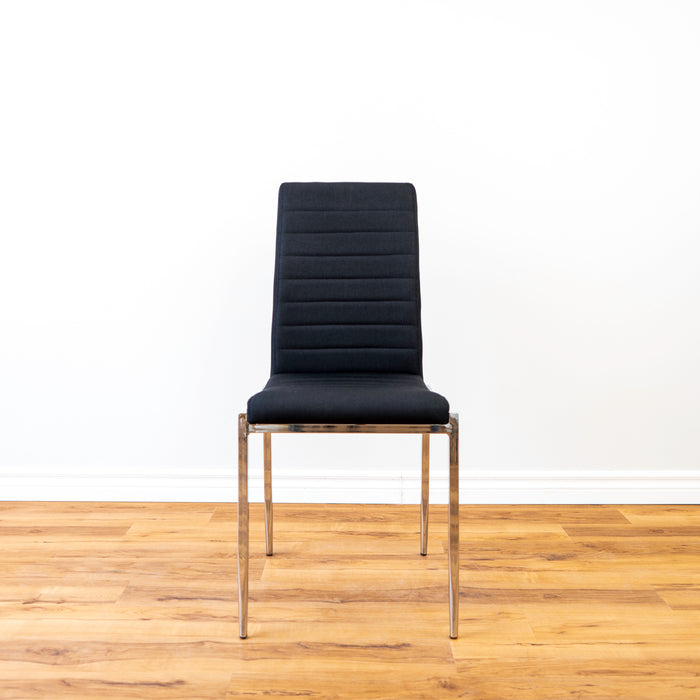 Hazel Side Chair- Keystone Black Chrome Legs