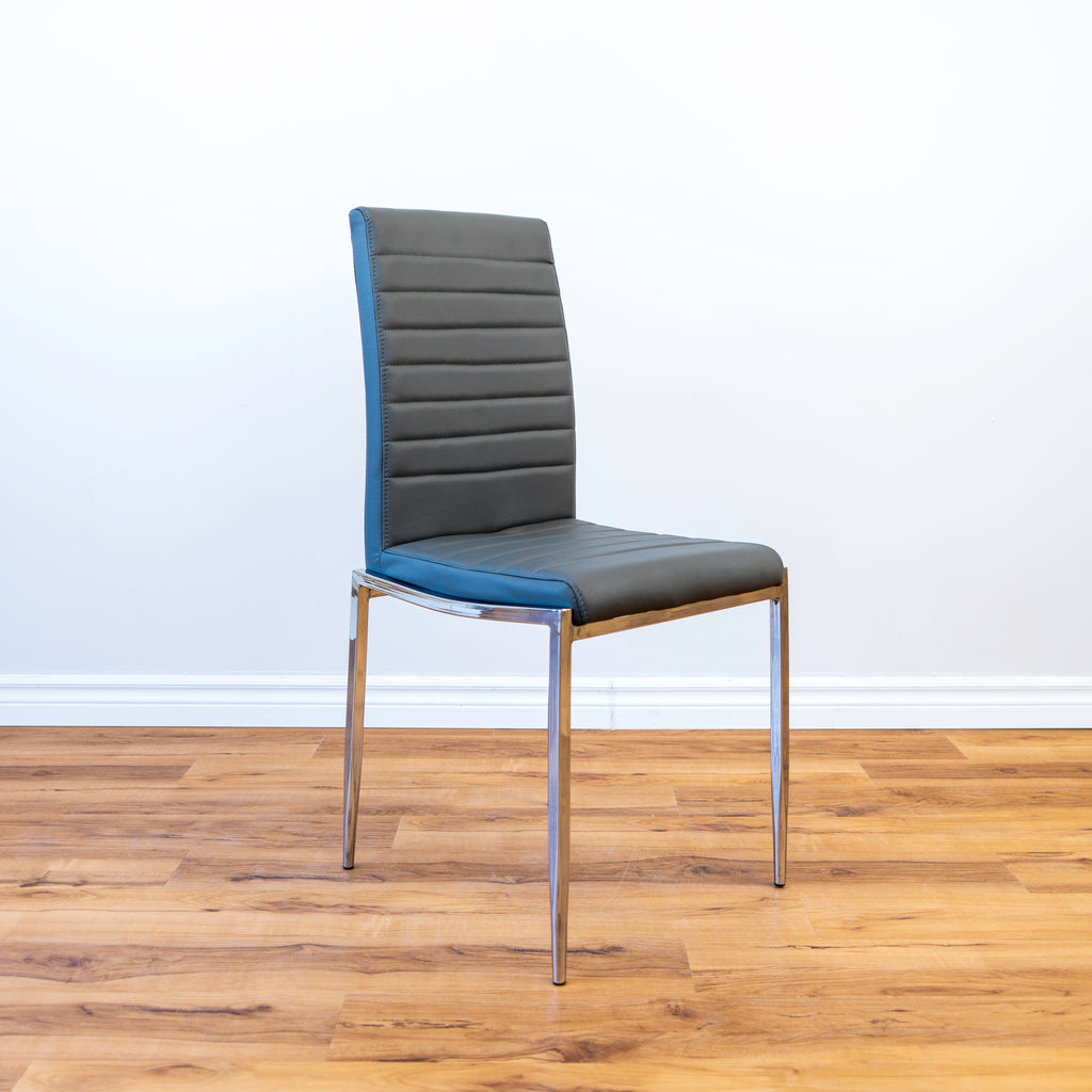 Hazel Side Chair- Grey Faux Leather