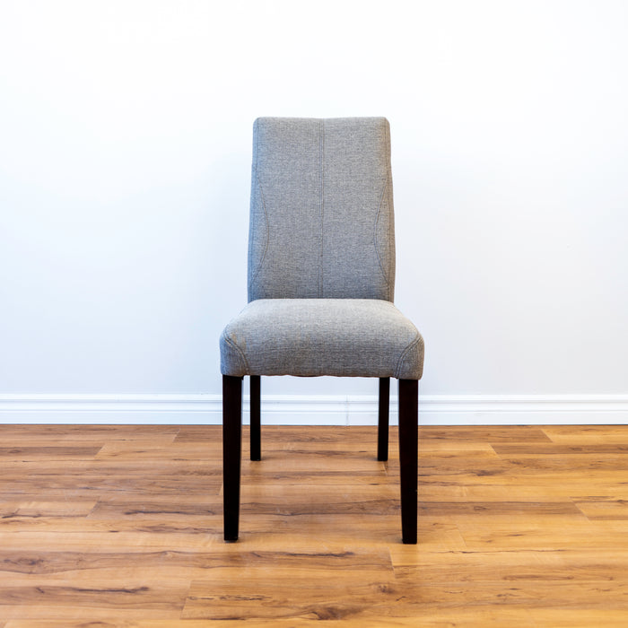 Vienna Grey Dining Chair with Black Legs