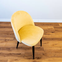 Velvet Dining Chair - Pale Yellow