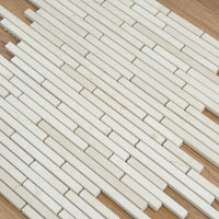 11.81" x 11.81" Botticino Creamy Beige Mosaic Wall Tile - 11 per box (14.70 sq. ft.)