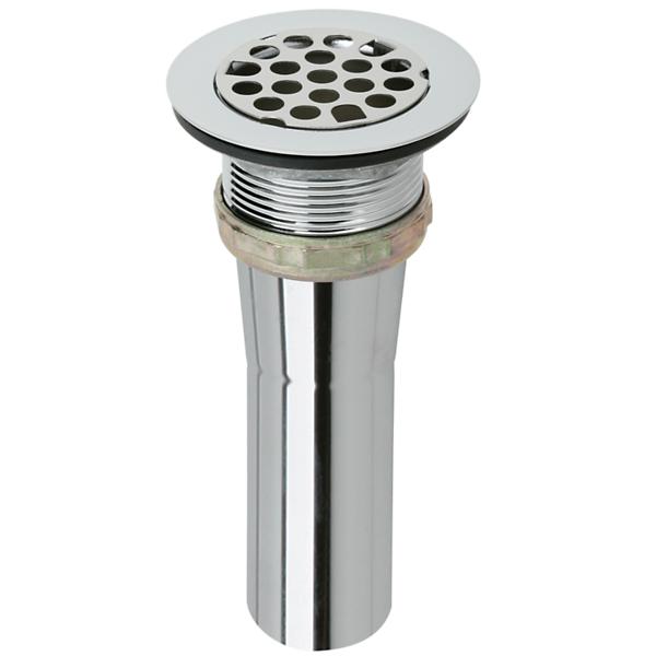Elkay Drain Fitting Type 304 Stainless Steel Body Grid Strainer and Brass Tailpiece
