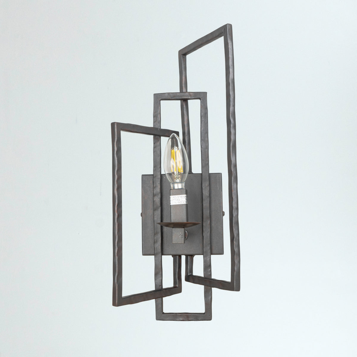 1-Light Raw Steel Wall Sconce