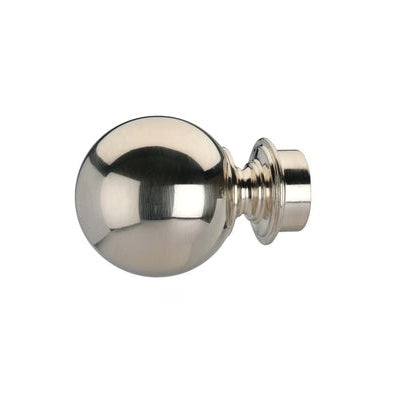 Ball Bronze Finials Set of 2 - Brushed Nickel