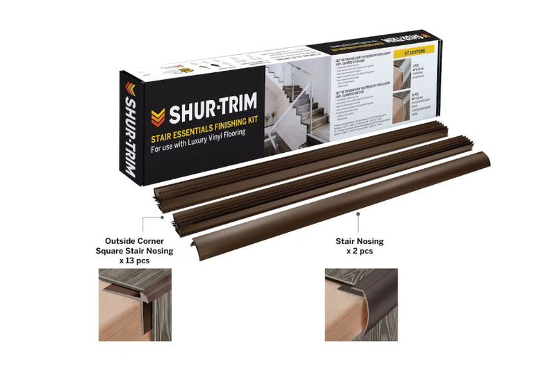 SHUR TRIM LVT Stair Essentials Finishing Kit - Satin Antique Bronze