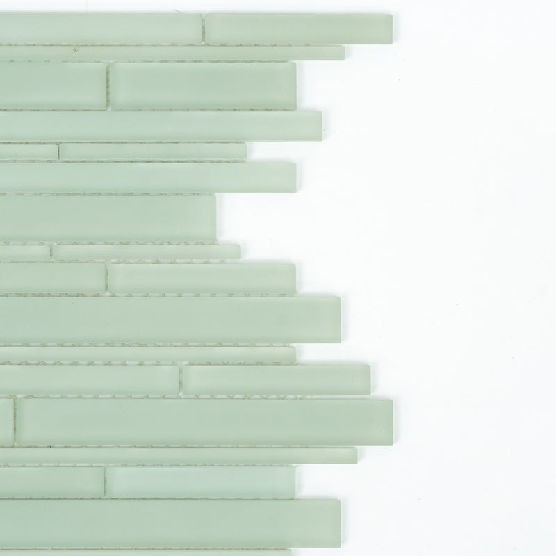 Matt Light Mint Mosaic Tiles - 11.7" x 15.7"