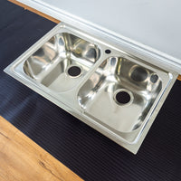 Lavelli Double Kitchen Sink - Stainless Steel