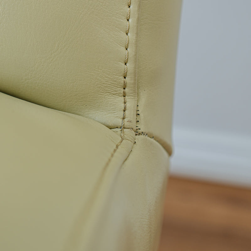 Leather Dining Chair in Cream