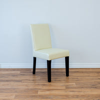 Leather Dining Chair in Cream