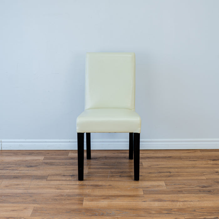 Leather Dining Chair in Cream