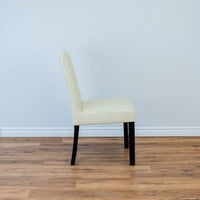 Leather Dining Chair in Cream