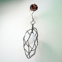 18-Inch W – Rustic Black Branch-Style Pendant with Frosted Glass Shade