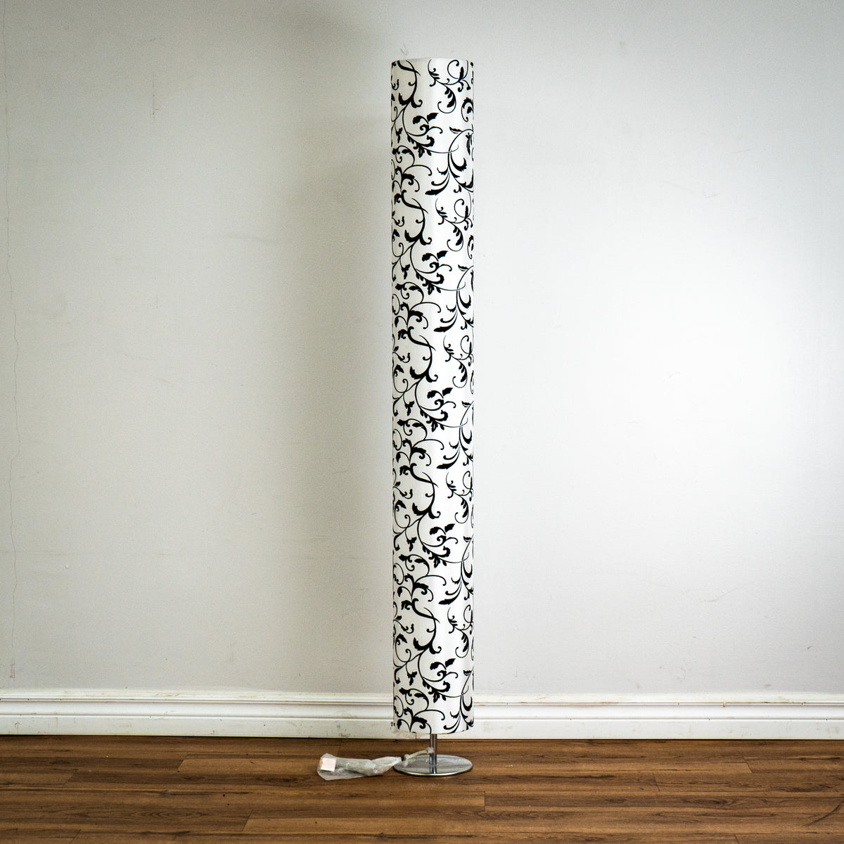 3-Light Floor Lamp with Floral Velvet Print Shade, 59-Inch Tall