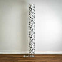 3-Light Floor Lamp with Floral Velvet Print Shade, 59-Inch Tall