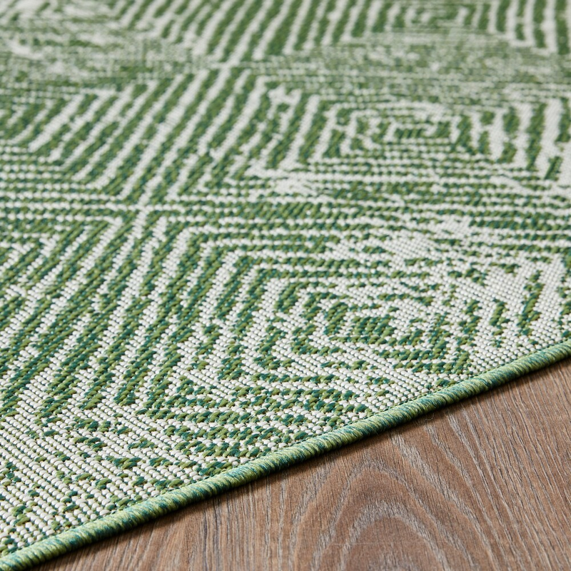 Loomaknoti Breyleigh 6.7 x 9 ft. Area Rug in Carzon Cream/Green