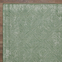 Loomaknoti Breyleigh 6.7 x 9 ft. Area Rug in Carzon Cream/Green