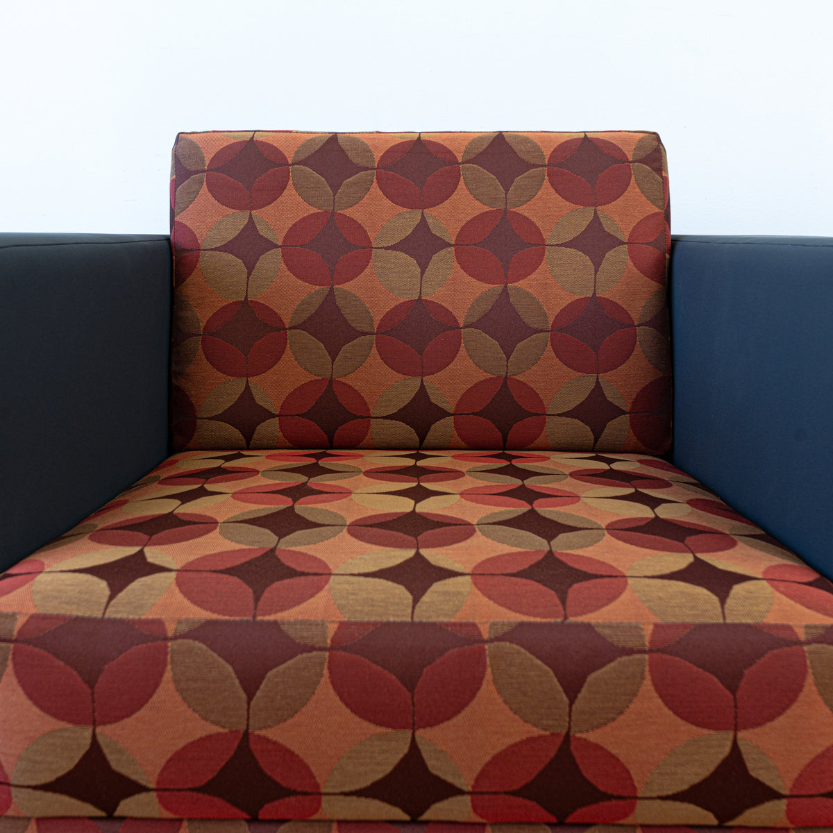 Lounge Chair - Retro Geometric Pattern Upholstery