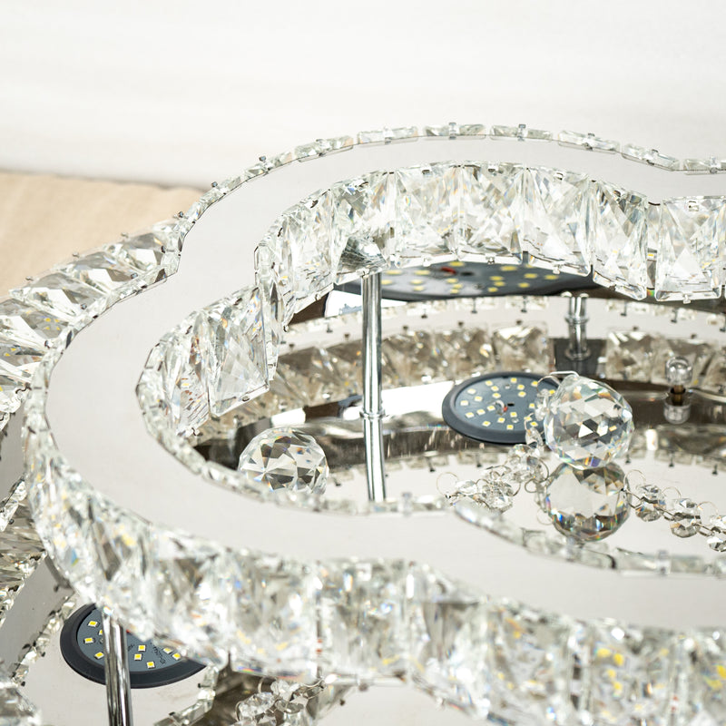 Luxurious Crystal Chandelier - 7" H x 22" D