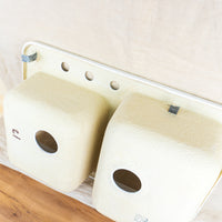 Monetery White Acrylic Double Bowl Kitchen Sink