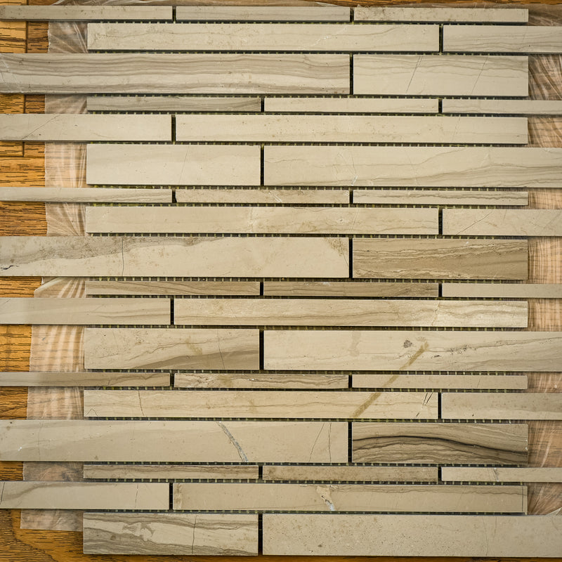 12" x 12" Athens Grey Marble Mosaic Tile - 6 sq. ft. (6 per box)