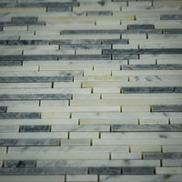 12" x 12" Mugwort Grey Marble Mosaic Tile â€“ 6 sq. ft. (6 per box)