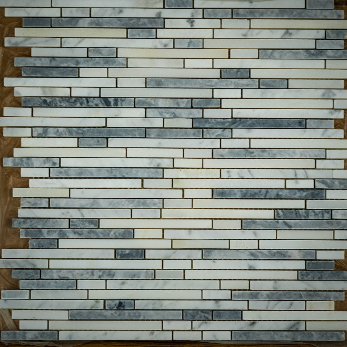 12" x 12" Mugwort Grey Marble Mosaic Tile â€“ 6 sq. ft. (6 per box)