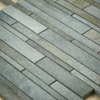 12" x 12" Bluestone Brick Marble Mosaic Tile in Grey Tones â€“ 5.1 sq. ft. (5 per box)