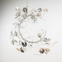 Metal Flower Chandelier - 17" W x 22" H