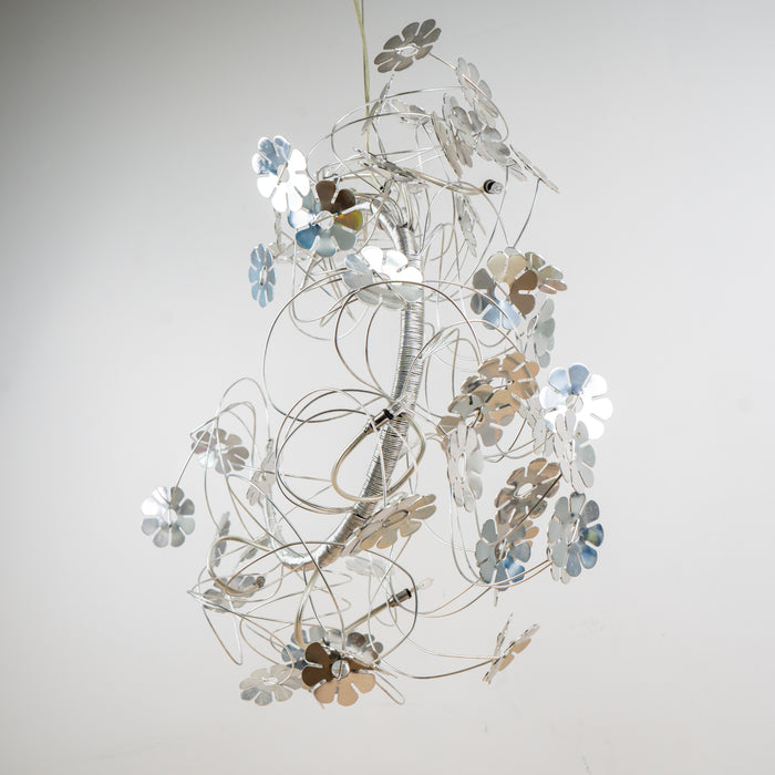 Metal Flower Chandelier - 17" W x 22" H