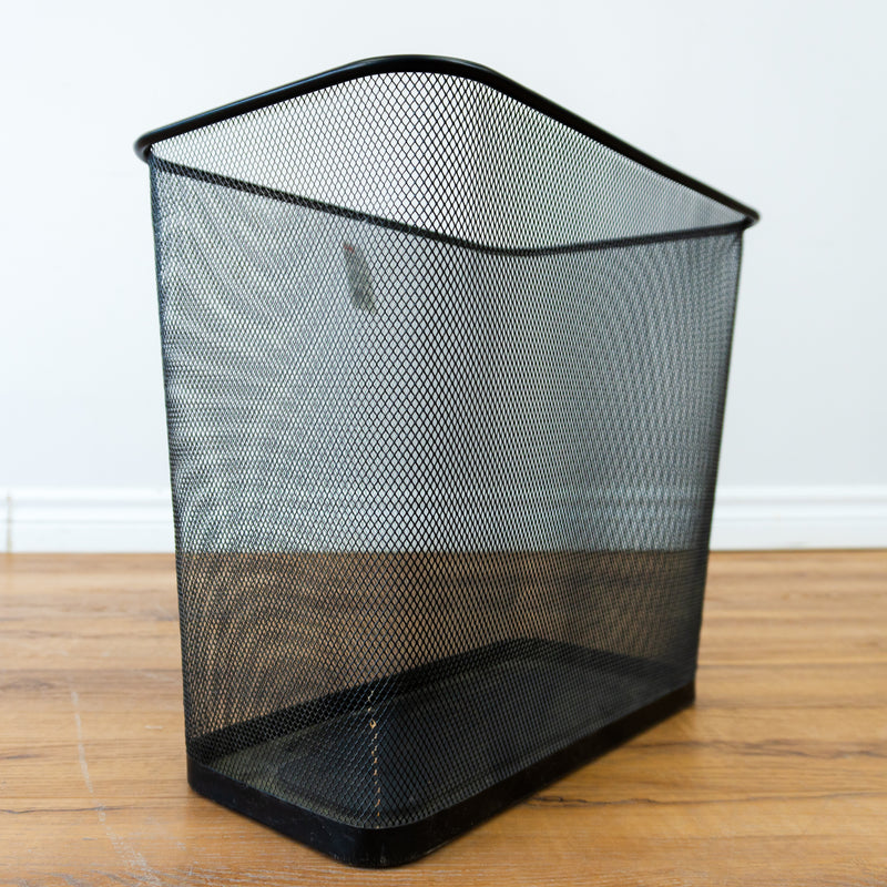 Metal Mesh Waste Bin 38.9 L/10.2 Gal - Black