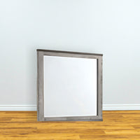 41-inch Millers Cove Mirror in Gray Rubber Wood Frame