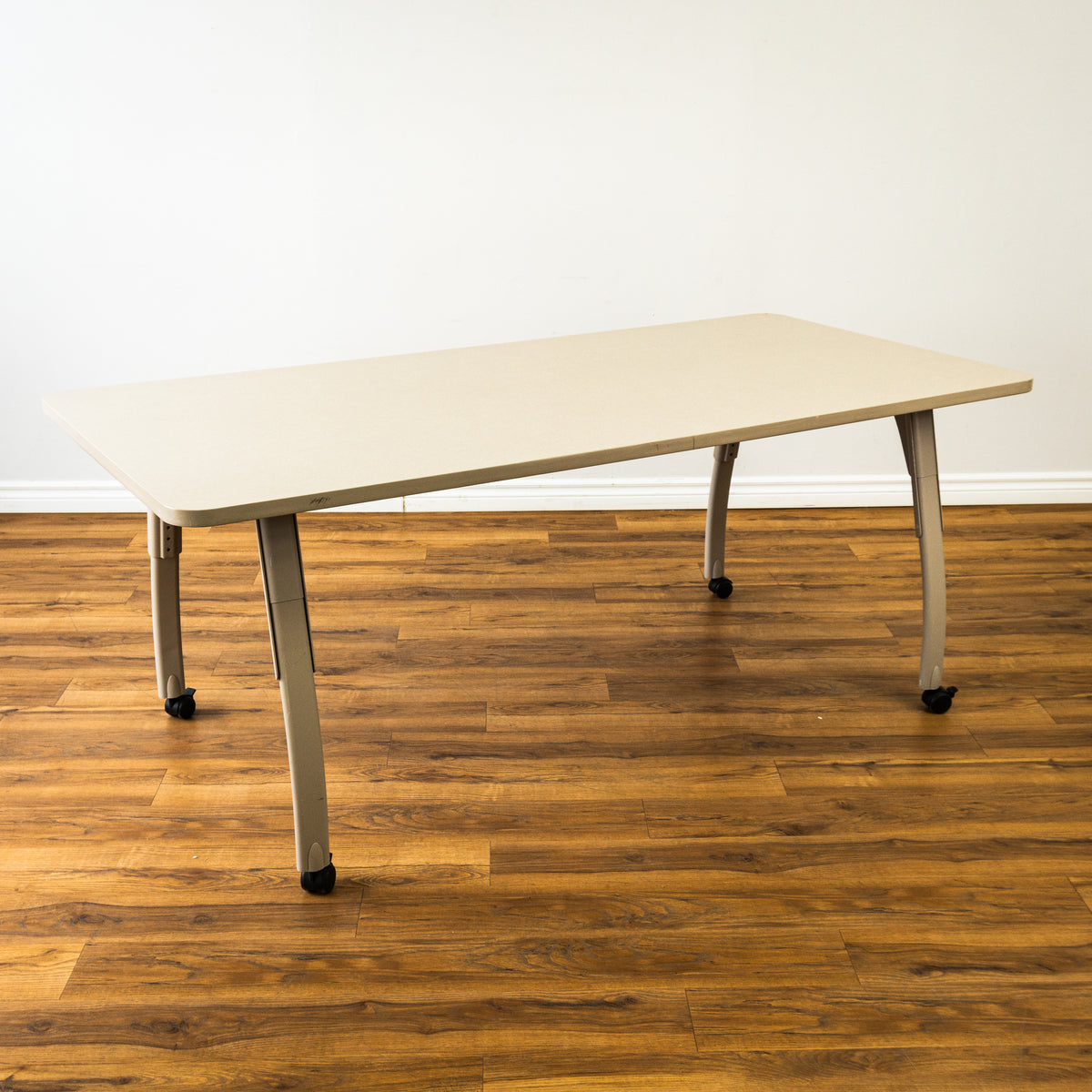 Mobile Office Table w/ Adjustable Height - Grey - 35" x 72"