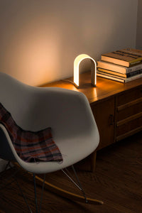 Mr. N Table Lamp and Phone Charger - Silver