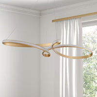 Nola 1-Light Integrated LED Pendant Light in Aged Brass