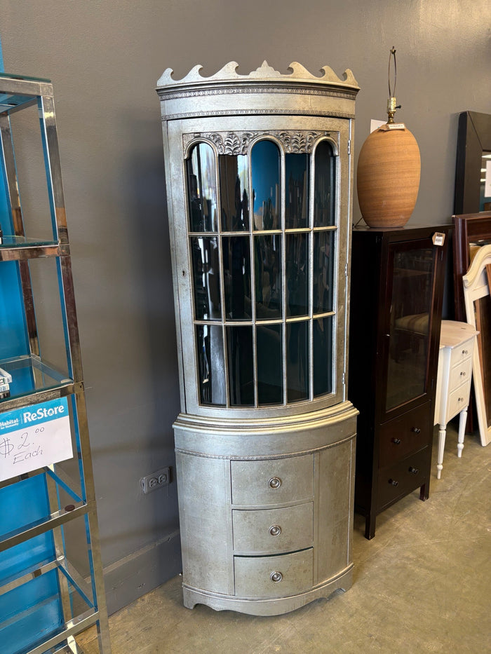 Narrow English Corner Cabinet