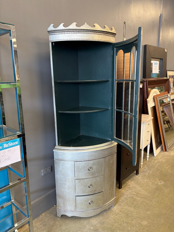 Narrow English Corner Cabinet
