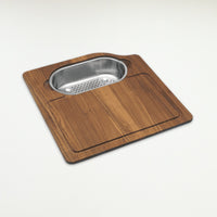 20-inch Iroko Wooden Cutting Board With Colander