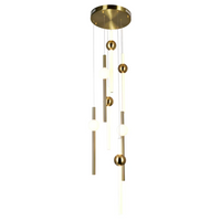 Baton LED Pendant with Brass Finish 1208P20-7-625