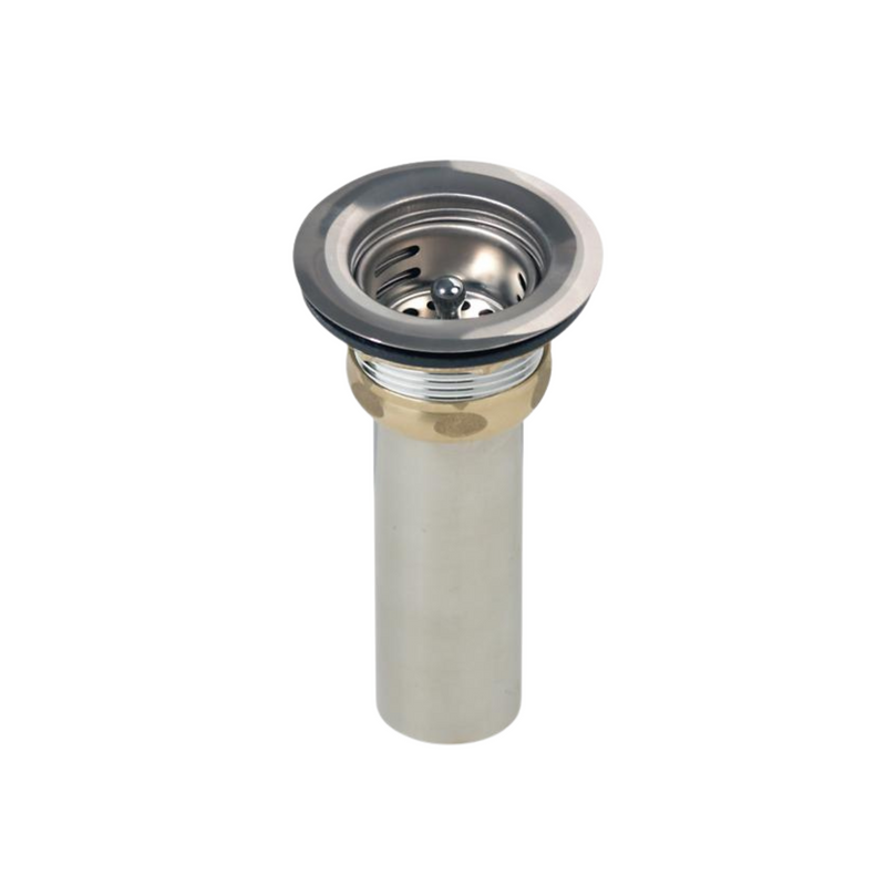 Elkay 2" Drain Fitting Type 304 Stainless Steel Body Stainless Steel Strainer Basket and Rubber Seal