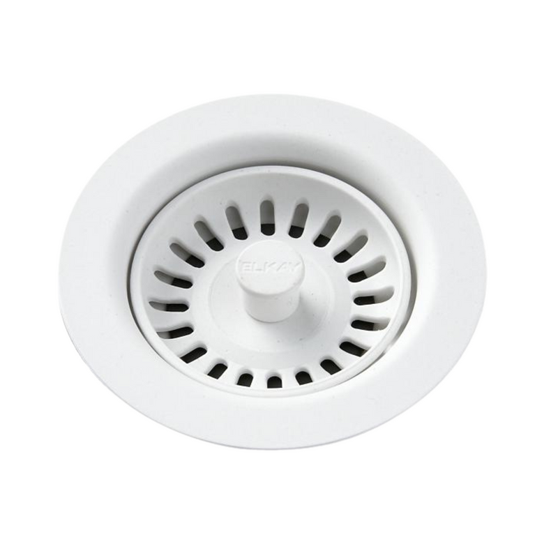 Elkay Polymer Drain Fitting with Removable Basket Strainer and Rubber Stopper Ricotta