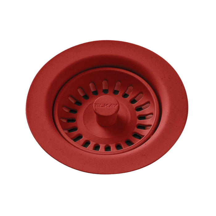 Elkay Polymer Drain Fitting with Removable Basket Strainer and Rubber Stopper Maraschino