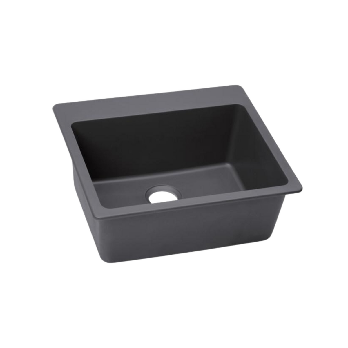 Elkay Quartz Luxe 25" x 22" x 9-1/2" Single Bowl Drop-in Sink Charcoal