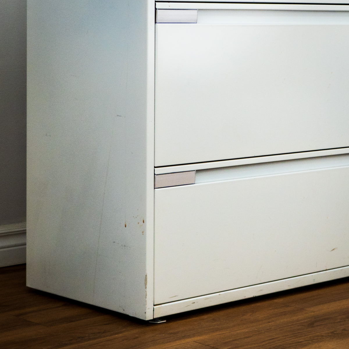 3-Drawer White Steel Filing Cabinet, 36-Inch Wide