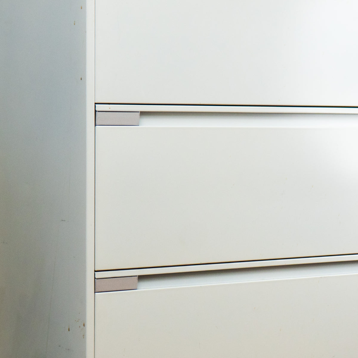 3-Drawer White Steel Filing Cabinet, 36-Inch Wide